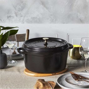 Staub La Cocotte Cocotte 28 cm / 6,75 l, Rond, Zwart - La Cocotte - Staub