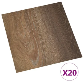 vidaXL Vloerplanken 20 st zelfklevend 1,86 m² PVC bruin