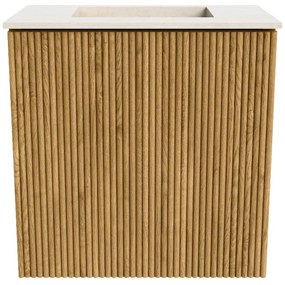 Mondiaz Joya DLux 40cm toiletmeubel oak met wastafel faye midden zonder kraangat meli
