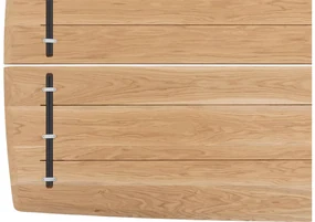 Goossens Excellent Eettafel Floyd, Semi rechthoekig 240 x 100 cm met split