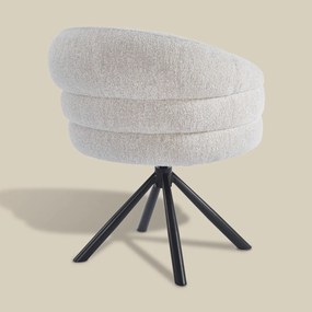 Moderne Draaibare Eetkamerstoel Beige