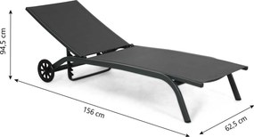 Domani Furniture Bellorio Ligbed Verstelbaar Aluminium Grijs