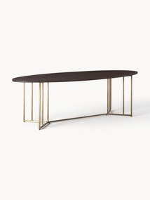 Ovale eettafel Luca van mangohout, in verschillende formaten
