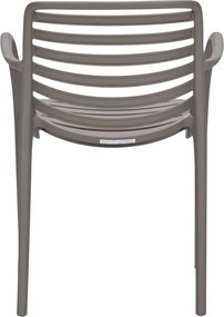 Garden Impressions Mees tuinstoel taupe - 4 stuks