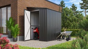 Vitavia Aanbouw -tuinberging LeanTo 56 H178 - antraciet - Tuinberging metaal - L144 x 171 x 203 cm