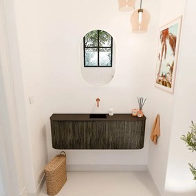 Mondiaz Joya 125cm toiletmeubel ronding links/rechts shadow met wastafel faye midden zonder kraangat urban