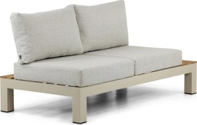 Loungeset 5 personen Aluminium/Teak Taupe Lifestyle Garden Furniture Vittoria
