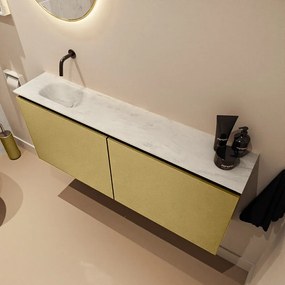 Mondiaz Ture DLux toiletmeubel 120cm oro met wastafel opalo links zonder kraangat