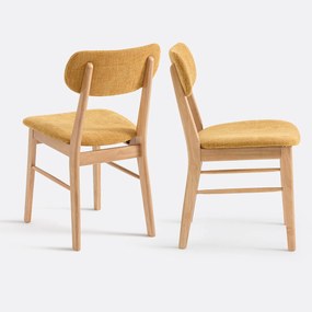 Set van 2 vintage stoelen, stof met structuur, SELYN