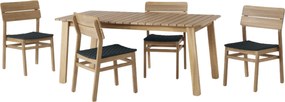 The Outsider Tuintafel Dining set - Javea - Tafel + 4 stoelen - Acaciahout/Rope - The Outsider