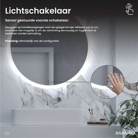 Ronde spiegel met verlichting E1
