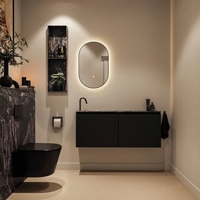 Mondiaz Ture DLux toiletmeubel 120cm urban met wastafel lava links met kraangat