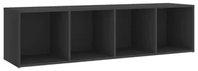 vidaXL Tv-meubel 142,5x35x36,5 cm spaanplaat grijs