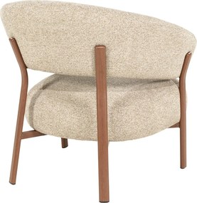 Fauteuil Met Houten Poten Bruin