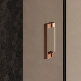 Brauer Void profielloze douchecabine 100x140cm koper geborsteld PVD