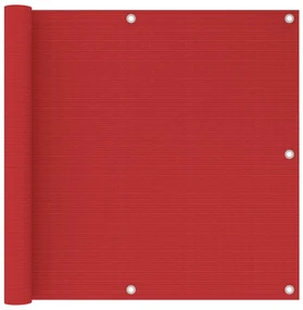 vidaXL Balkonscherm 90x600 cm HDPE rood