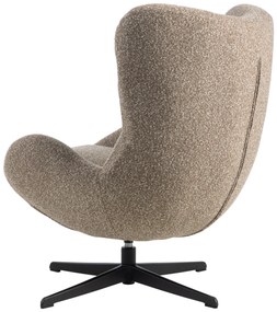 Oorfauteuil Modern Bruine Stof