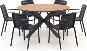 Diningset Forza | 6 personen polywood | Tuinset stapelbaar | 7-delig | Kees Smit Tuinmeubelen