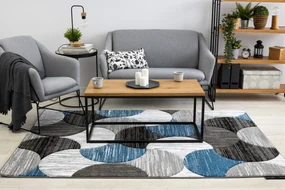 Tapijt ALTER Geo Schelpen blauw