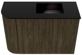 Mondiaz Joya 60cm toiletmeubel ronding links shadow met wastafel faye rechts zonder kraangat urban