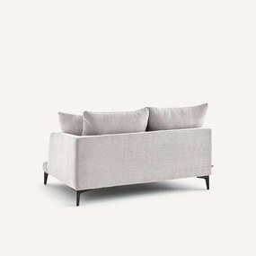 Halve bank, 2-zit van polyester en katoen, MODERNISTE