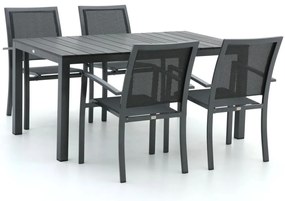 Bellagio Anzio/Fidenza 160cm dining tuinset 5-delig stapelbaar