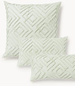 Katoenen perkal kussensloop Phil met getufte design