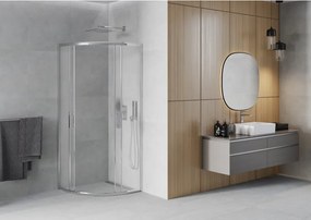 Mexen Rio halve ronde douchecabine 70 x 70 cm, matglas, chroom - 863-070-070-01-30