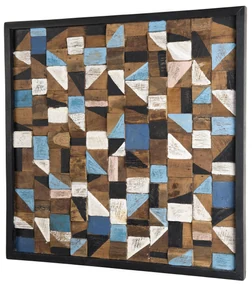 Wanddecoratie Mozzao teakhout | Macabane
