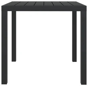 vidaXL Tuintafel 80x80x74 cm aluminium en HKC zwart