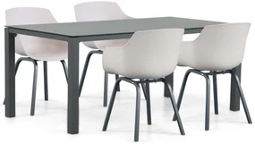 Tuinset 4 personen 180 cm Kunststof Taupe Lifestyle Garden Furniture Salina/Mateo