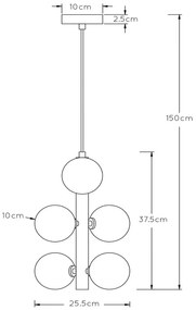 Lucide Tycho plafondlamp 6x G9 goud mat