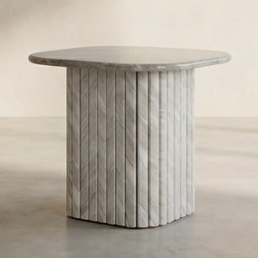 By-Boo Dorique Bijzettafel Marmer Latjes - 45 X 45cm.
