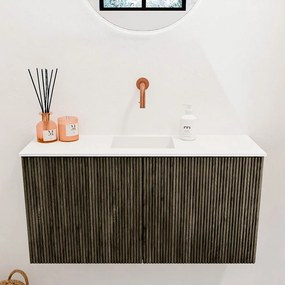 Mondiaz Joya 80cm toiletmeubel shadow met wastafel faye midden zonder kraangat talc