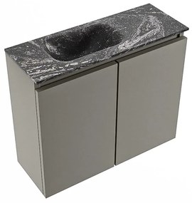 Mondiaz Ture DLux toiletmeubel 60cm smoke met wastafel lava links zonder kraangat