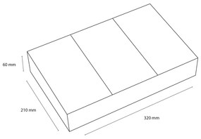 Differnz lade organizer 32x21x6cm grijs licht