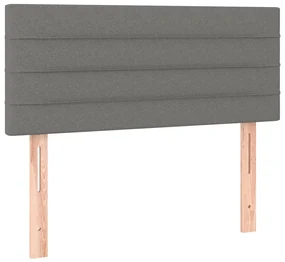 vidaXL Hoofdbord 100x5x78/88 cm stof donkergrijs