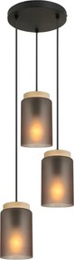 Hanglamp  APP1811-3CPR Frosted Grey