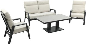 Lagos/Milford stoel-bank loungeset 4-delig verstelbaar