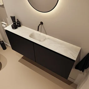 Mondiaz Ture DLux toiletmeubel 120cm urban met wastafel ostra midden zonder kraangat