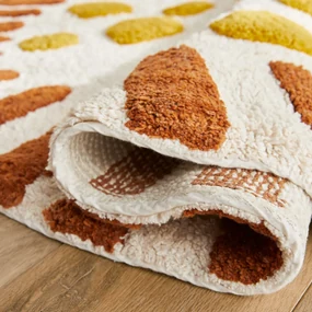 Rond vloerkleed voor kinderen in biologisch katoen, Aarav