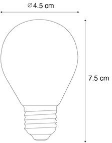 Set van 5 E27 dimbare LED lampen filament G45 helder 4W 470 lm 2700K
