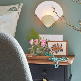 Wandlamp in messing en opaline glas, Alcance