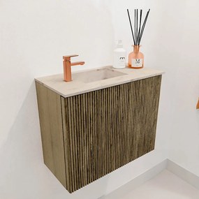 Mondiaz Joya DLux 50cm toiletmeubel dusk met wastafel faye links 1 kraangat frappe