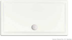 Xenz Mariana Plus Douchebak 110x100x6 cm Edelweiss