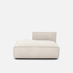 Links chaise longue-element voor modulaire bank, in ribfluweel, Seven