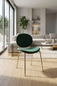 Lenor gouden fluwelen stoel