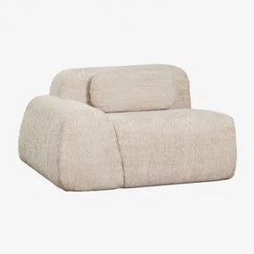 Linker Hoekmodule Met Armleuning Voor Modulaire Bank In Chenille, Vacuüm Verpakt Merida Chenille Dik Tapiocabeige - Sklum