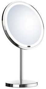 Smedbo Cosmeticaspiegel - staand - 20cm - 7x vergrotend - verlichting - Messing - Chroom Z625