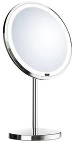 Smedbo Cosmeticaspiegel - staand - 20cm - 7x vergrotend - verlichting - Messing - Chroom Z625